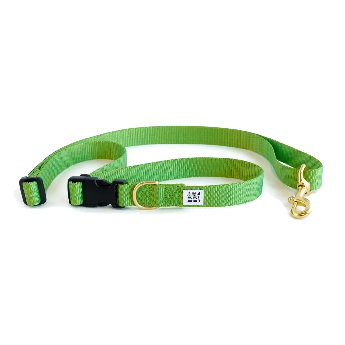 Dog Bone Adjustable Leash 3-6ft, Hand Held/ Hands Free, Greenery (Lime Green)