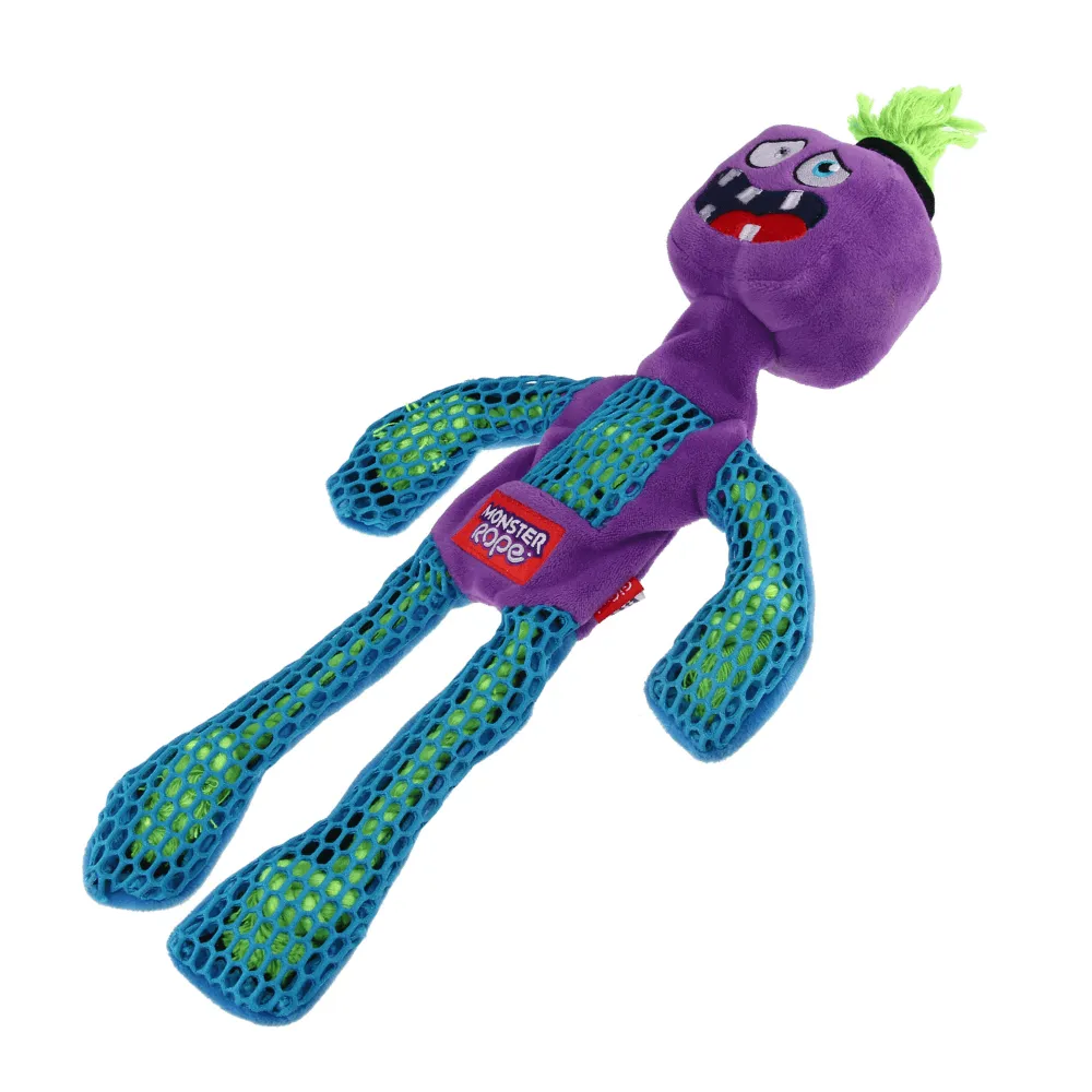 Gigwi Monster Rope Squeaker Dog Toy