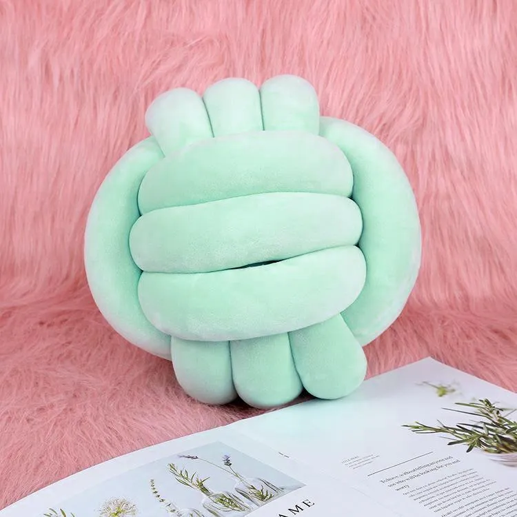 Knot Ball Cushion - Green